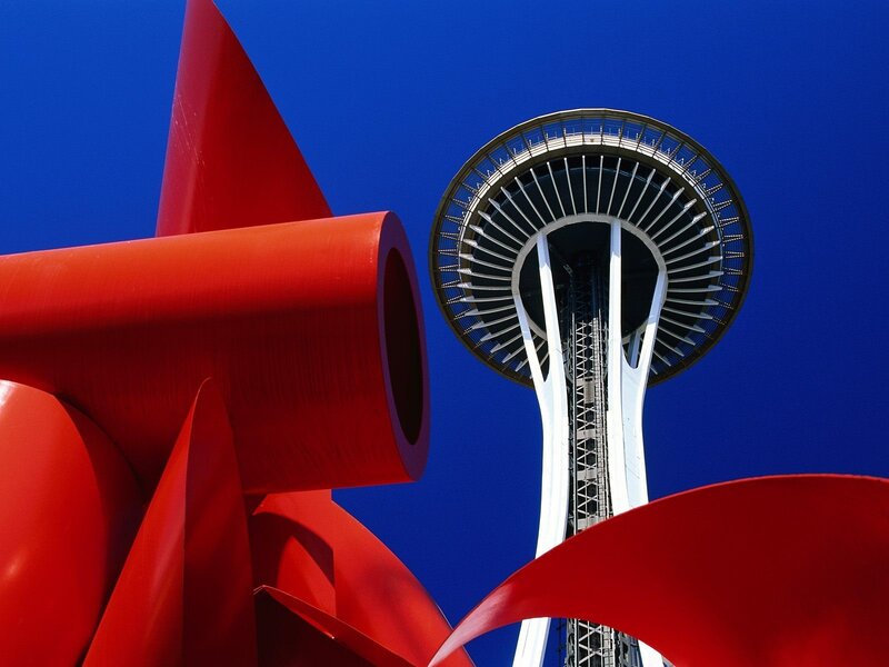 Space Needle Tower — Red