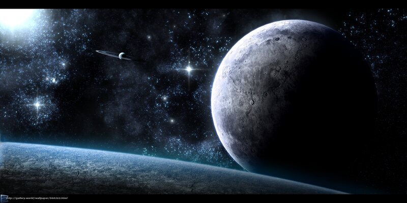 space planet and stars