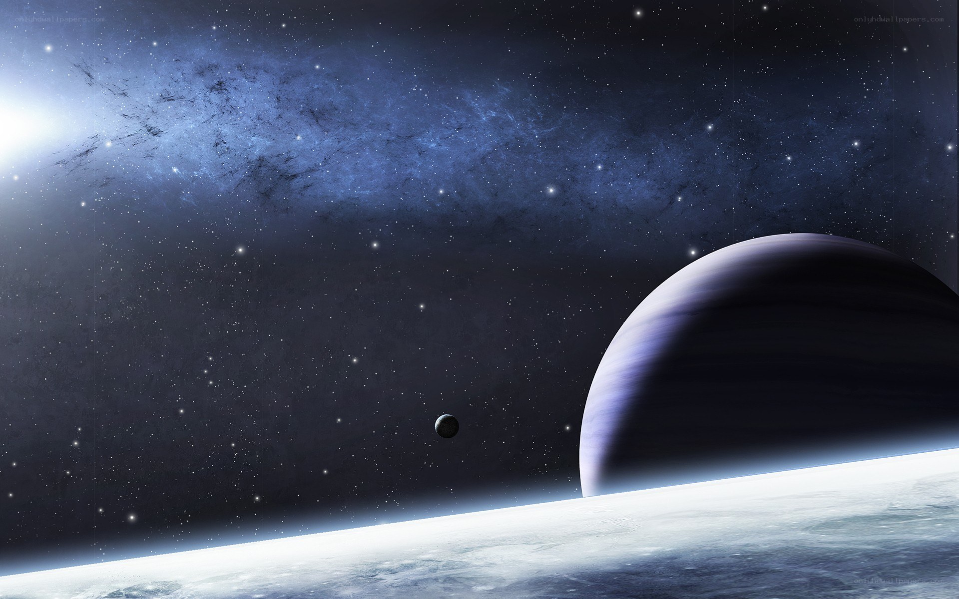 Space planet landscape
