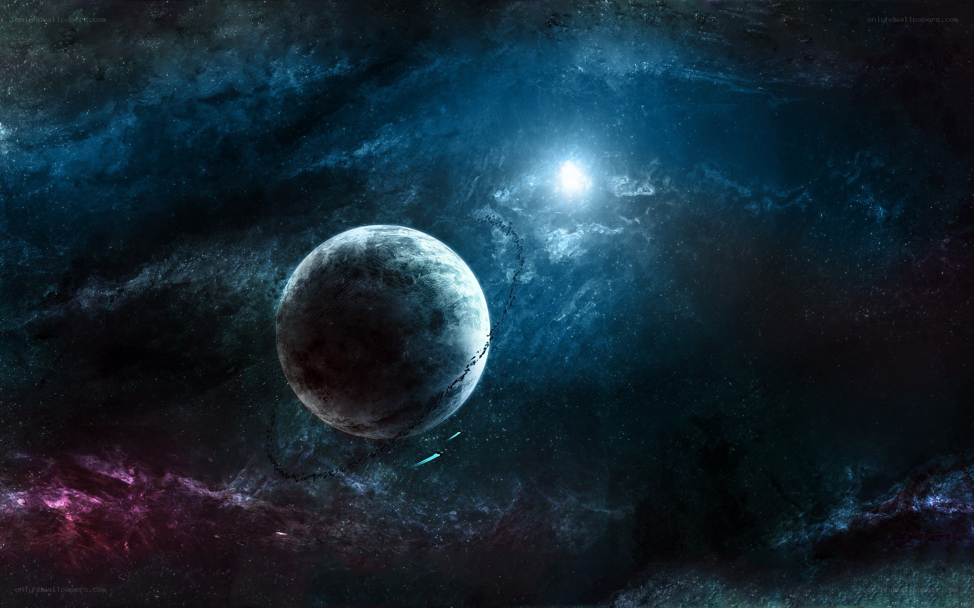 space planet nebula