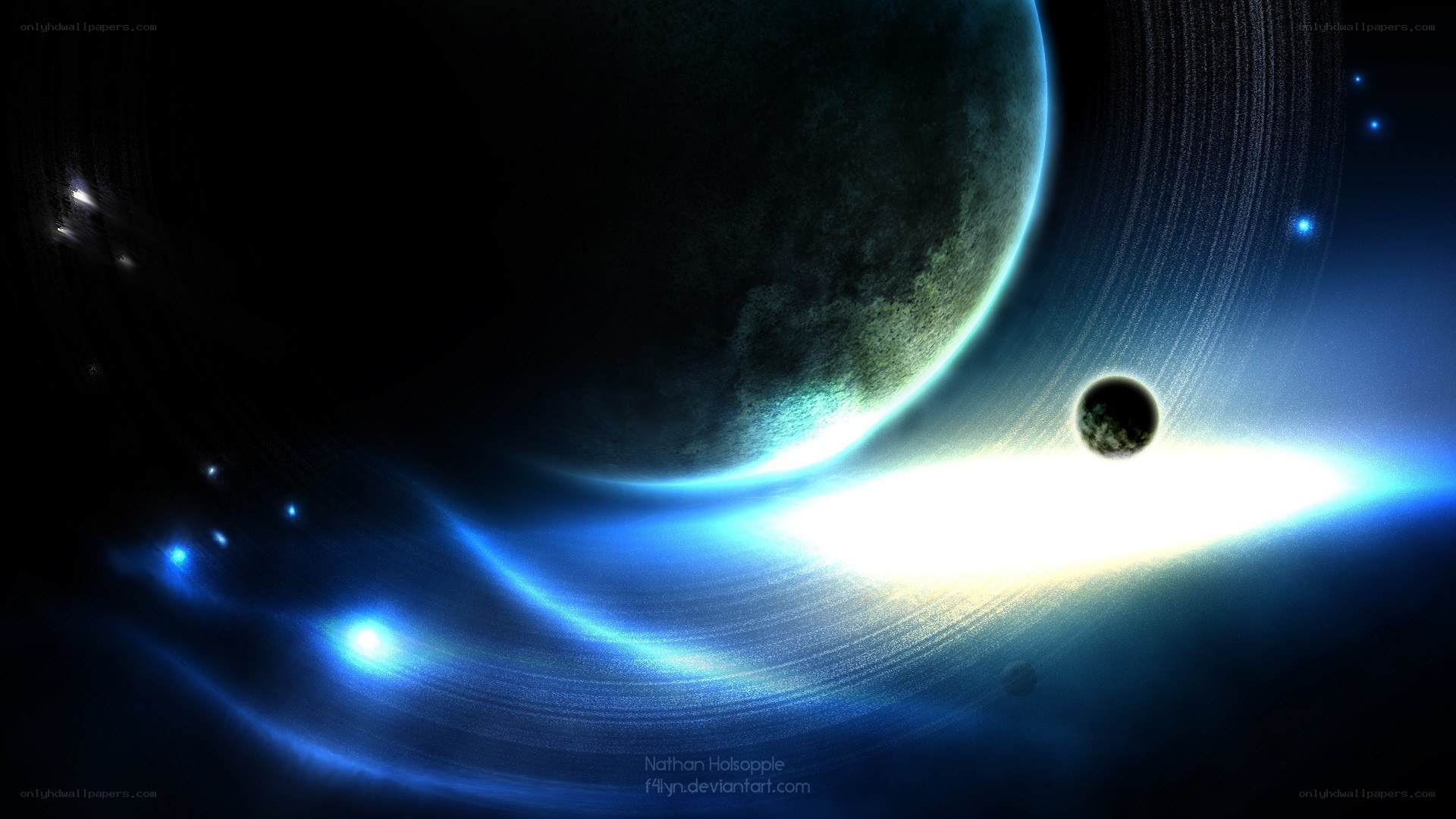 space planet nebula artwork