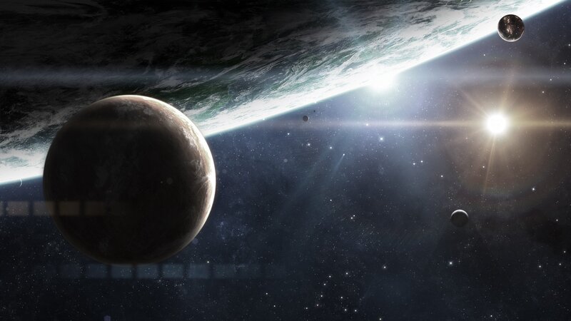 space planet scene