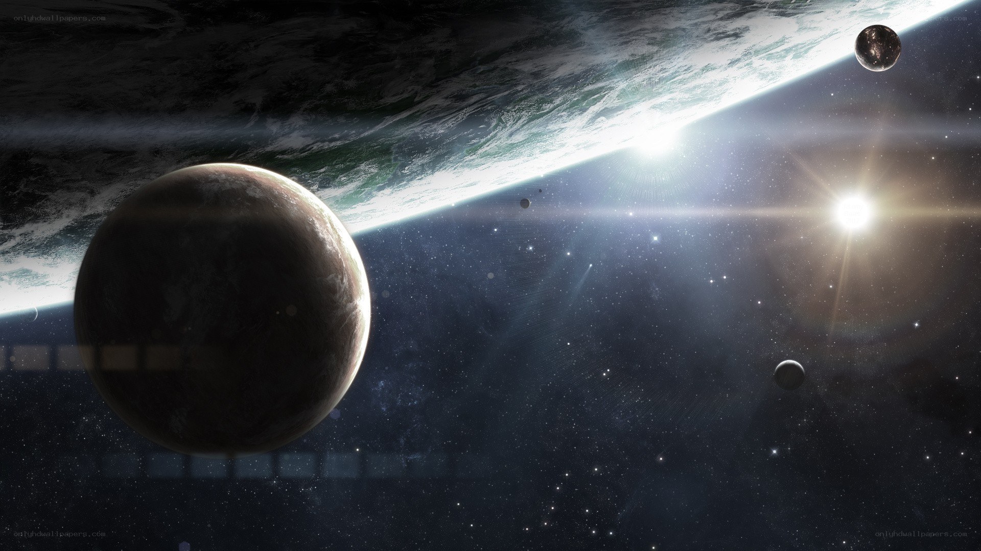 space planet scene