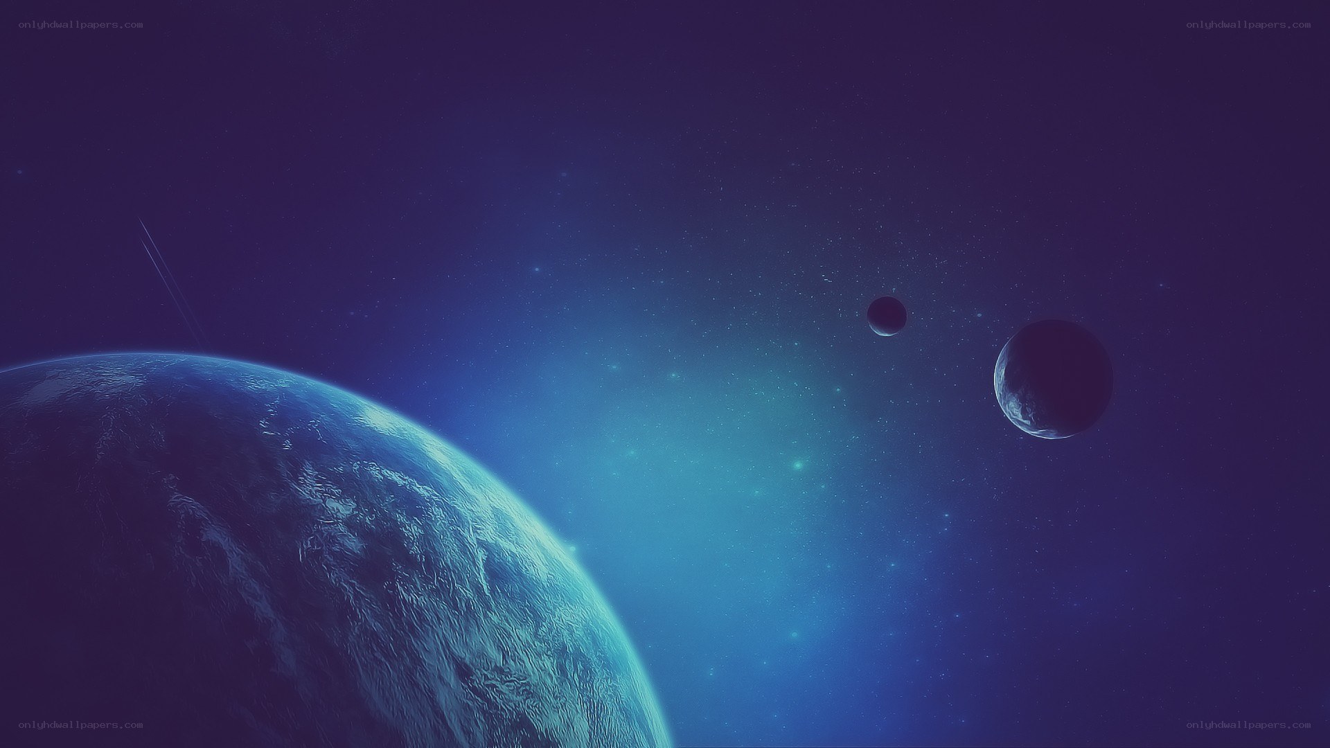 space planet scene
