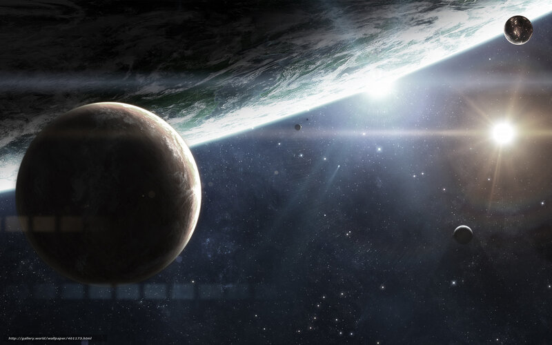 space planet scene