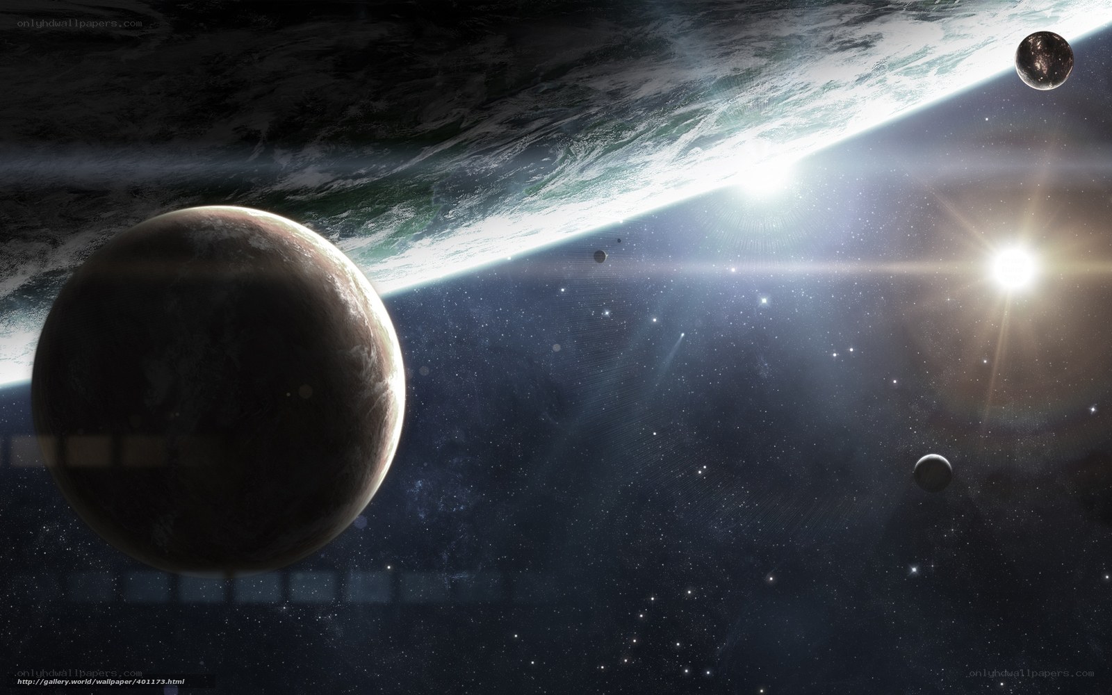 space planet scene