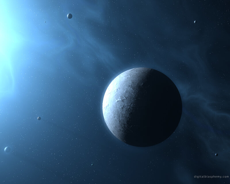 Space planet with stars