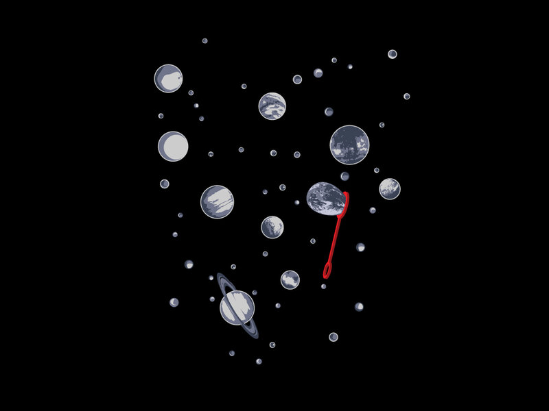 space planets and moon