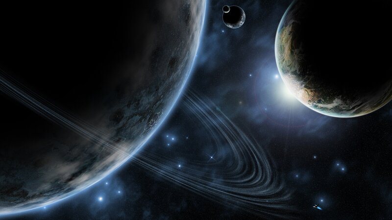 space planets and rings