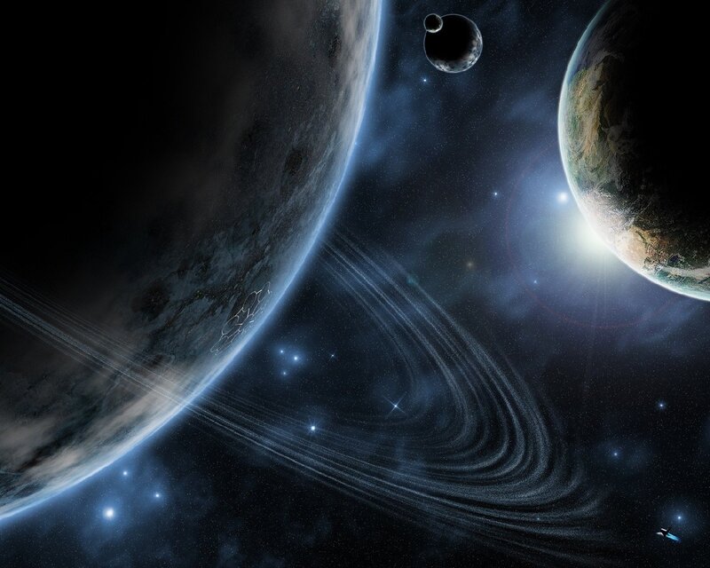 space planets and rings