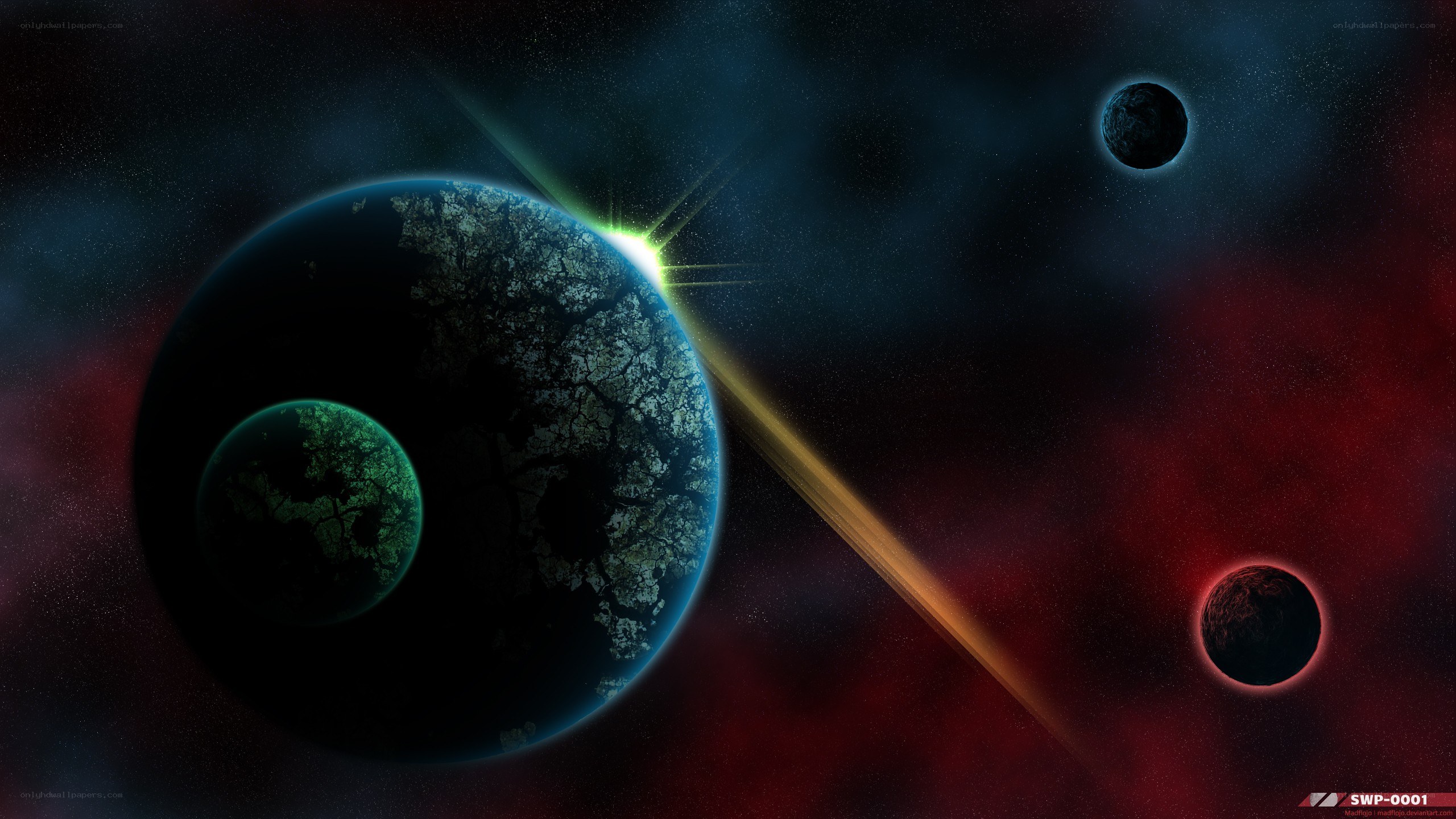space planets and starlight
