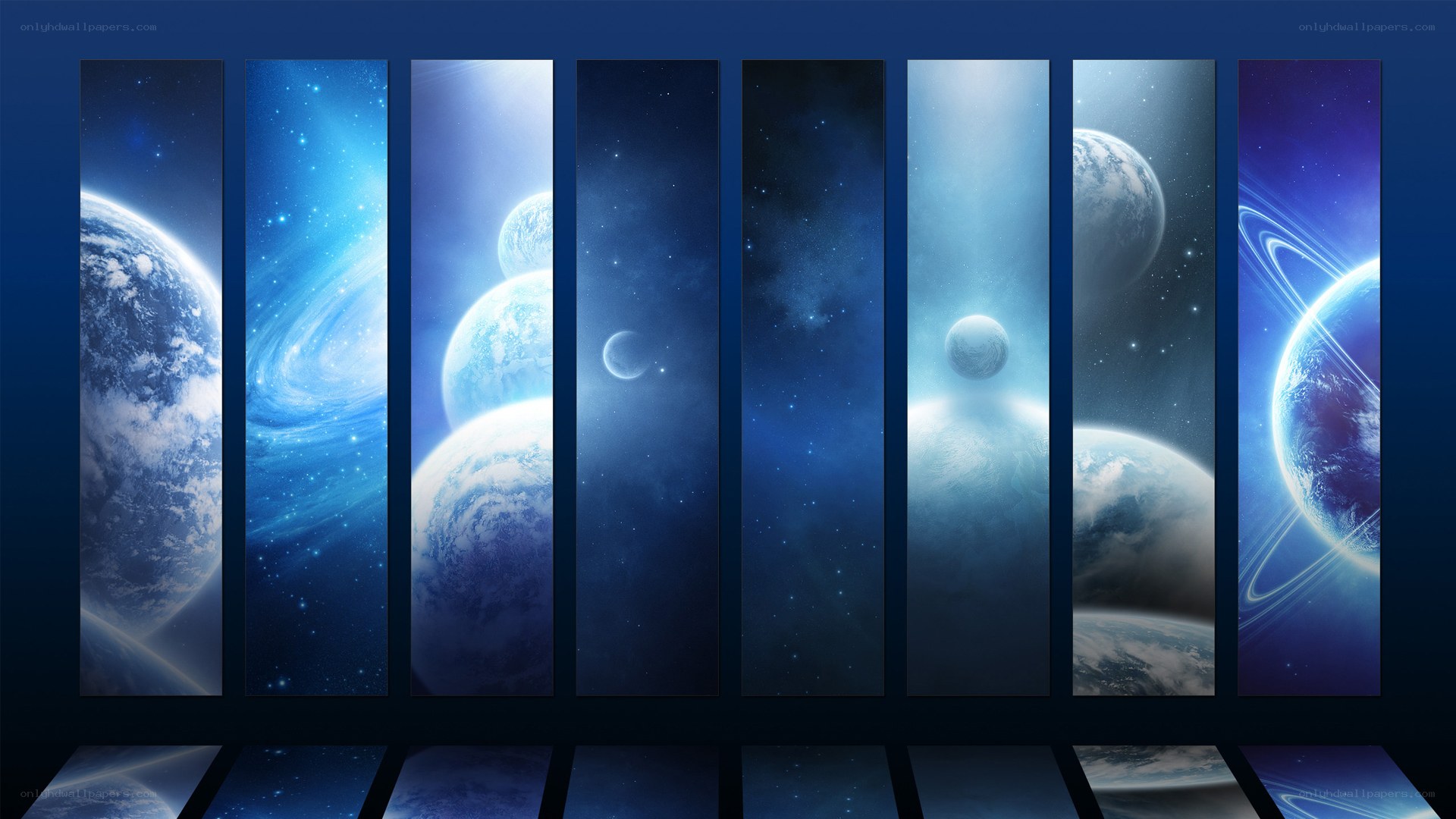 space planets collage