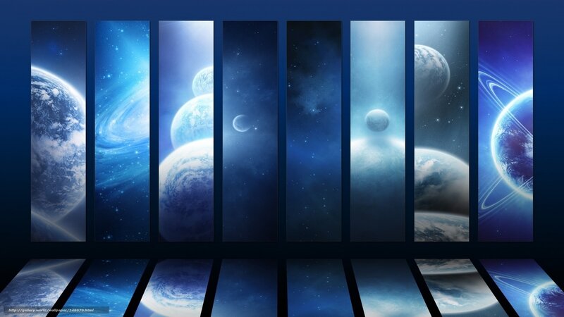 space planets collage