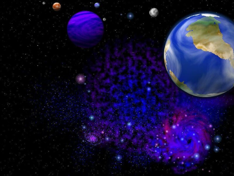 space planets nebula