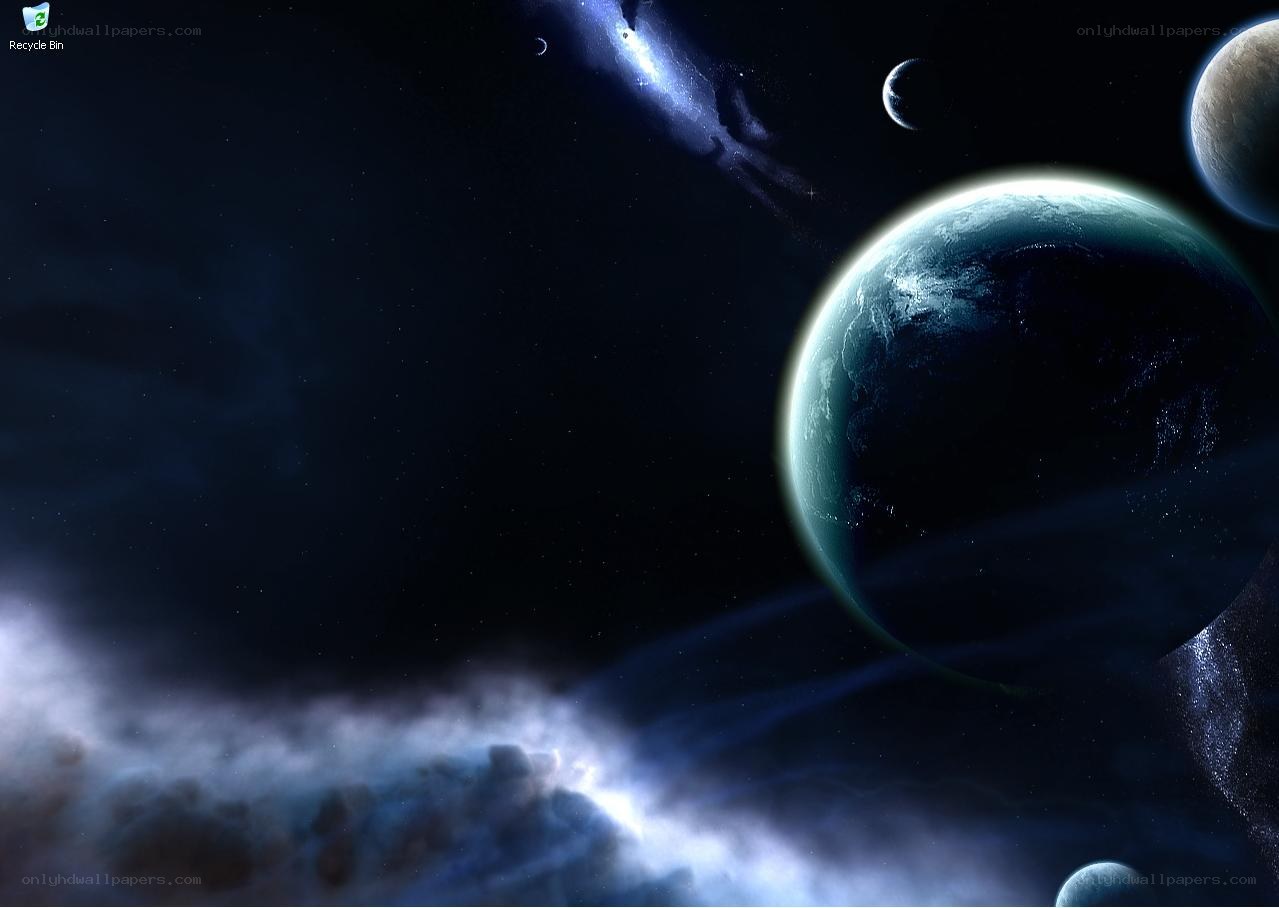 space planets nebula