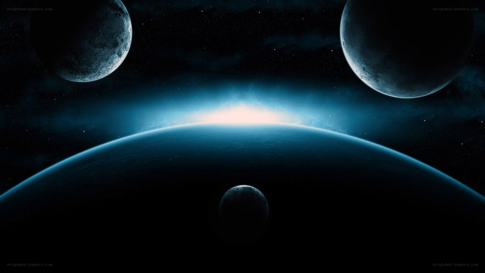 space planets nebula