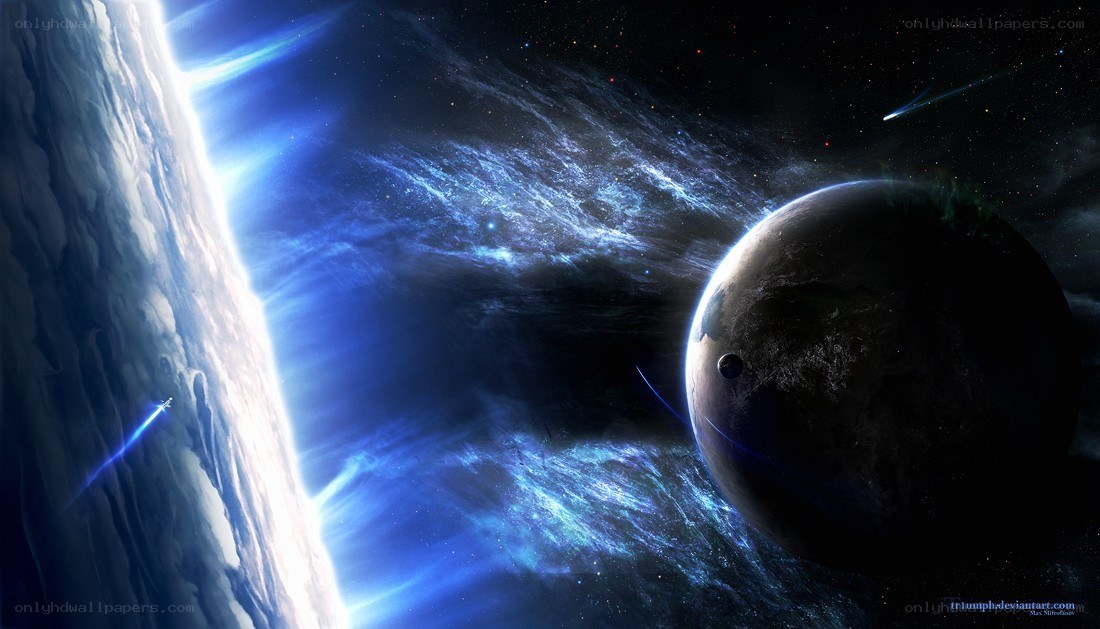 space planets nebula