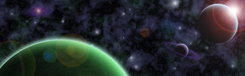 space planets nebula