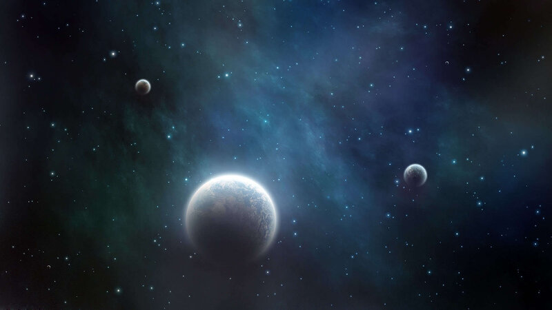 space planets nebula stars