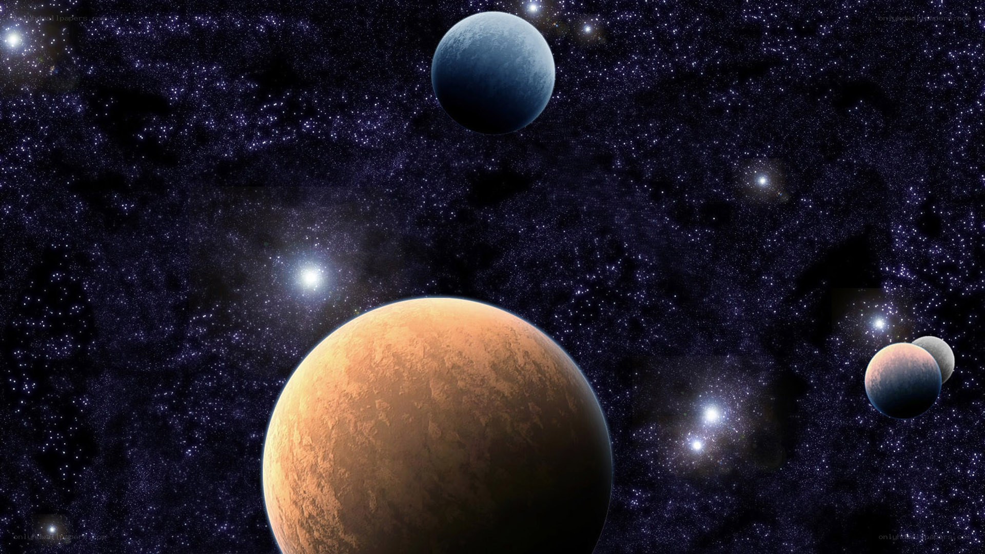 space planets stars