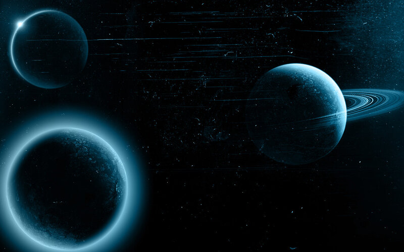 space planets with rings