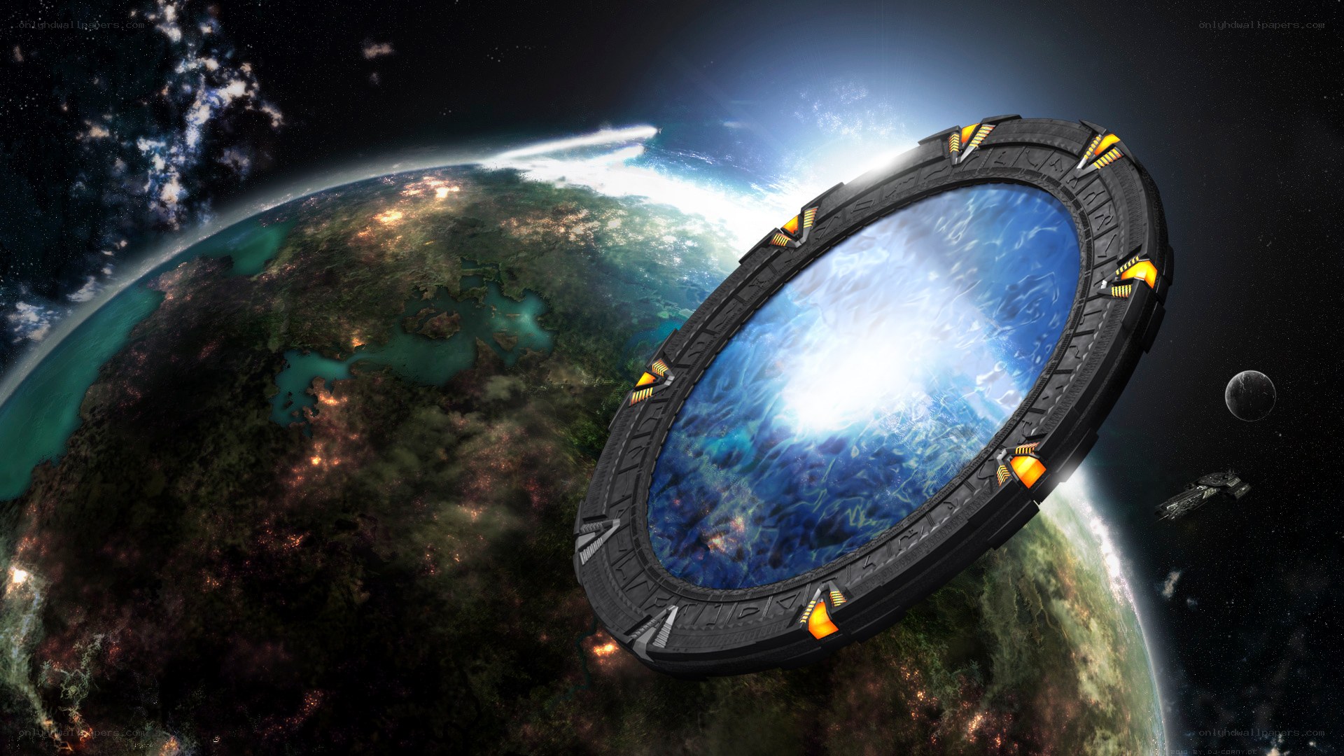 space portal above planet