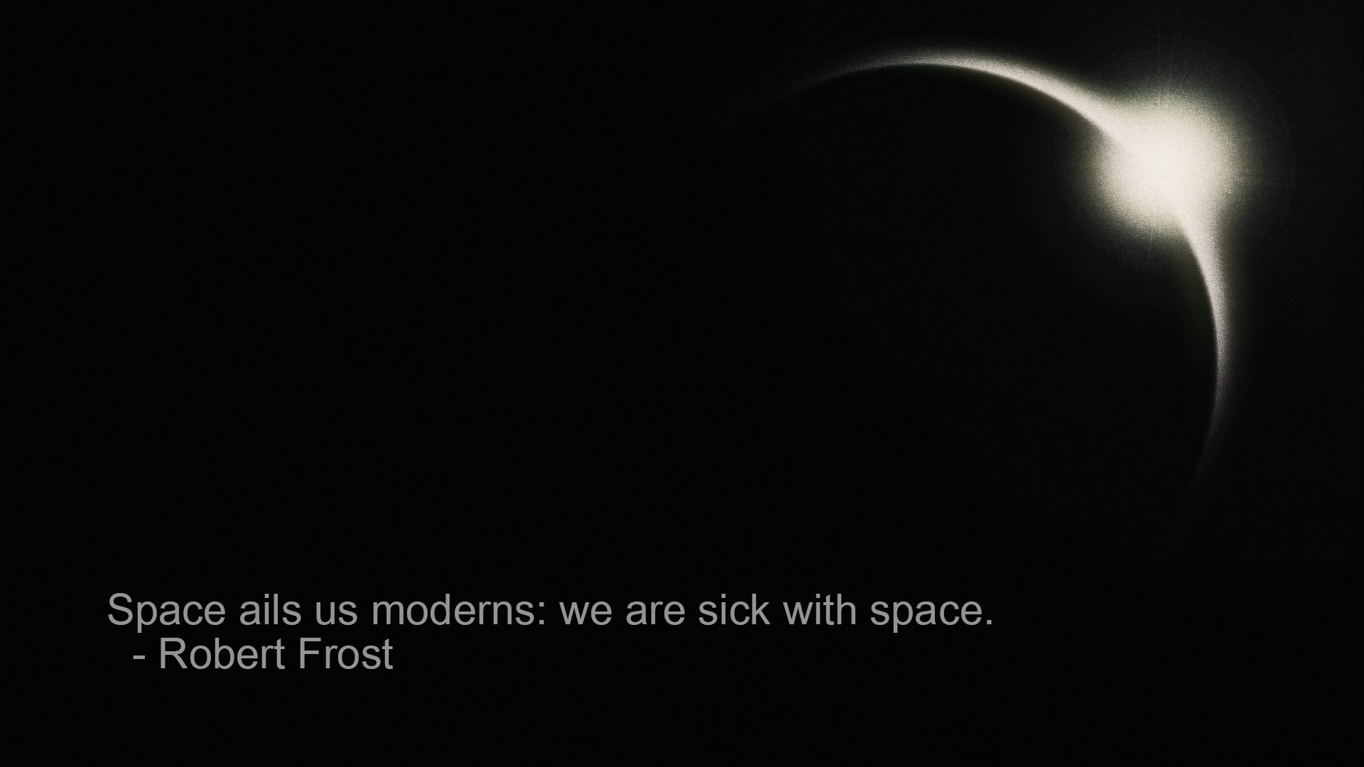 Space quote with eclipse