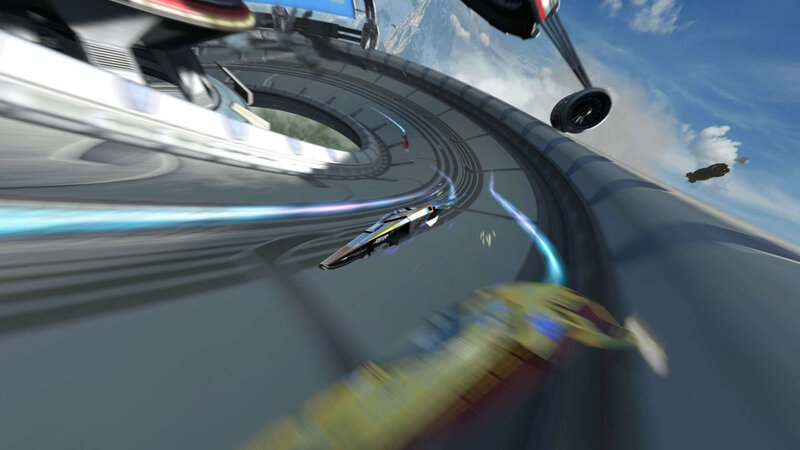 space race on a curved track