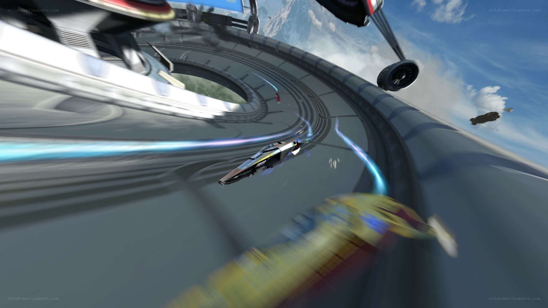 space race on a curved track