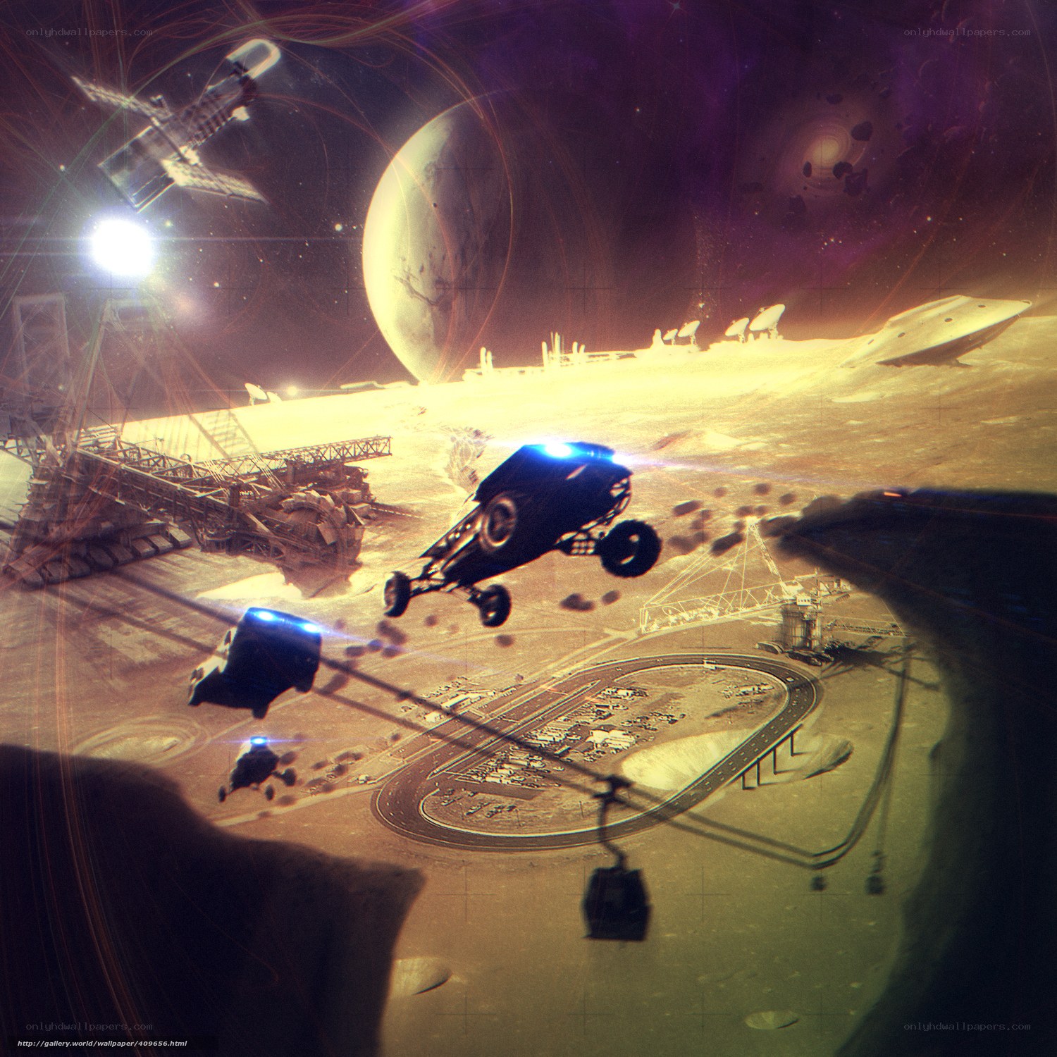 Space race on alien moon