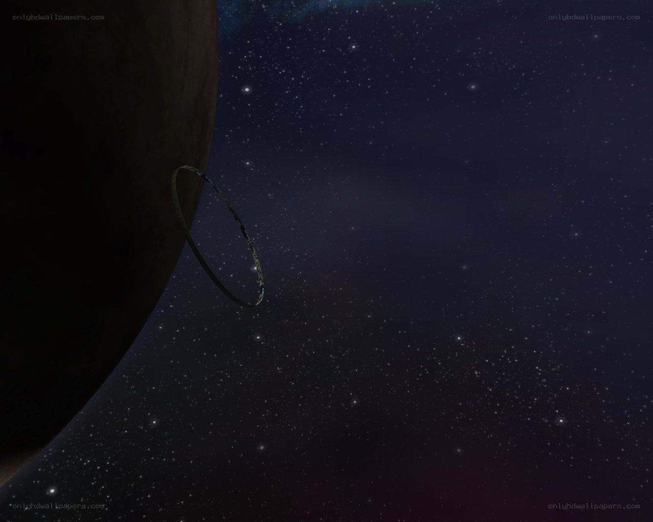 space ring around planet