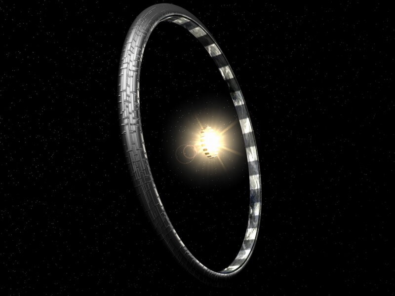 space ring with central light