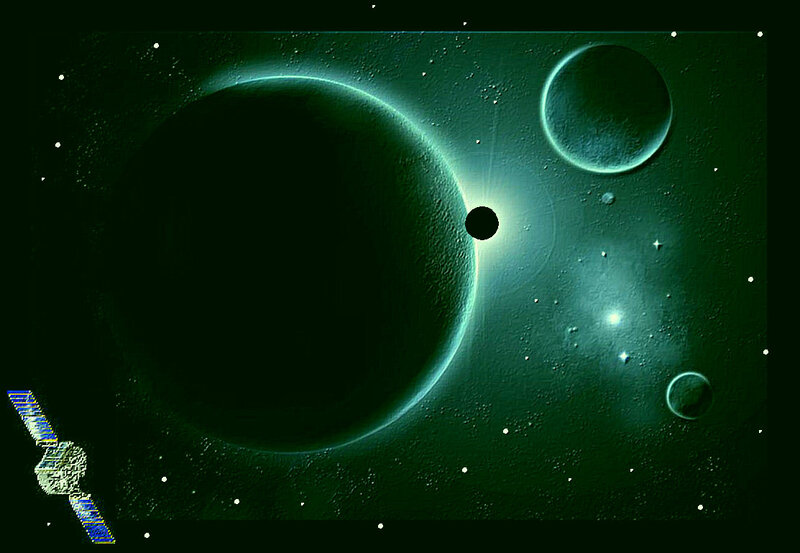 Space Satellite Near Planets