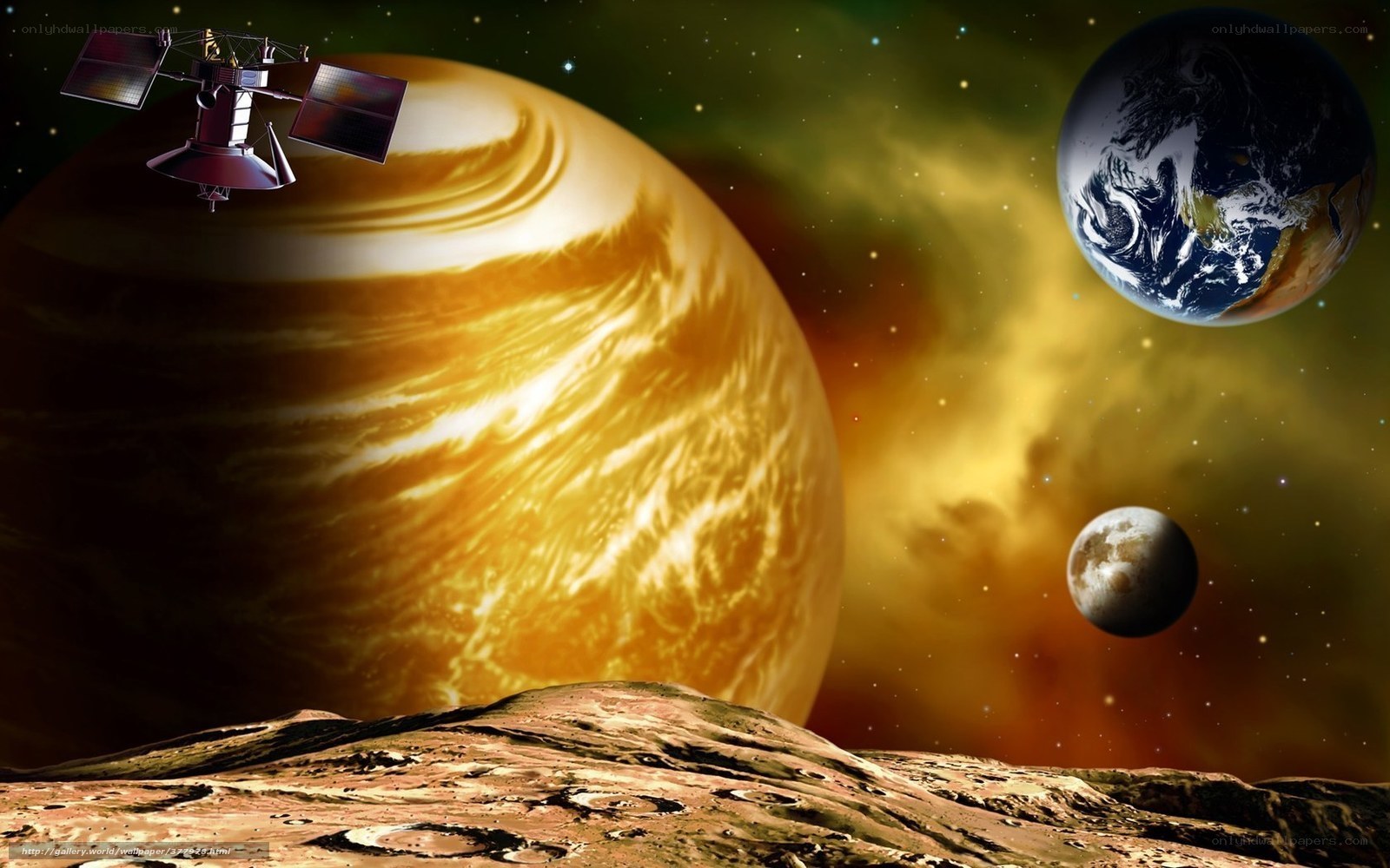 Space satellite near Venus