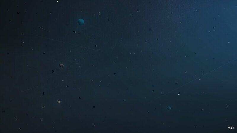 space scene with planets