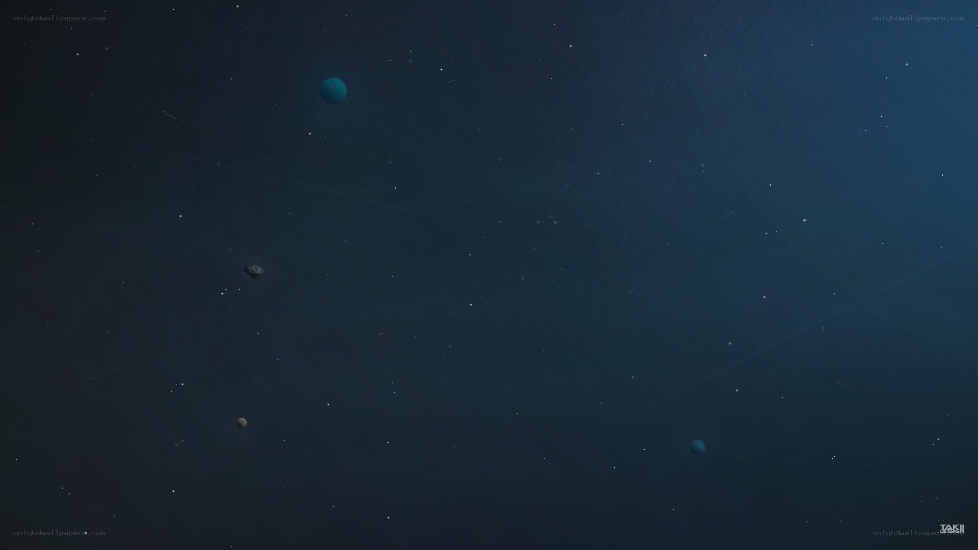 space scene with planets