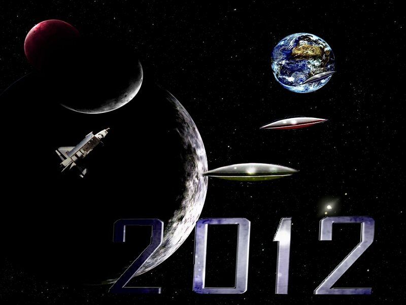 Space Scene with Planets — Black