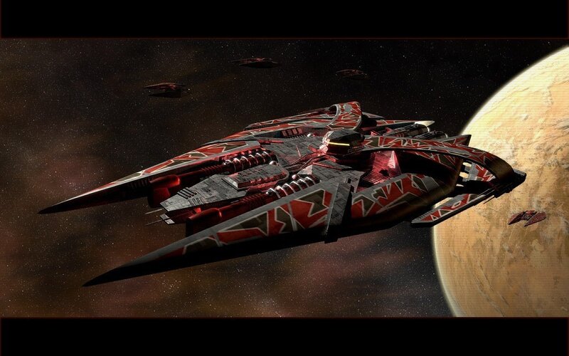 space ship near planet