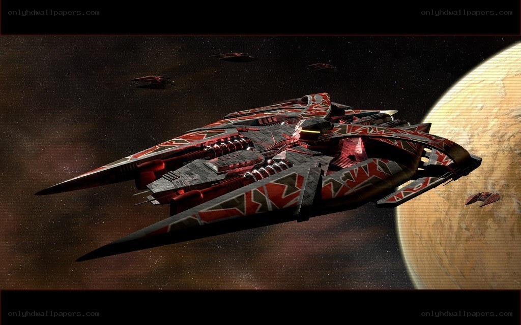 space ship near planet