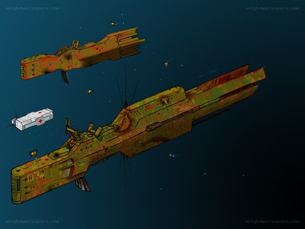 space ships in deep space