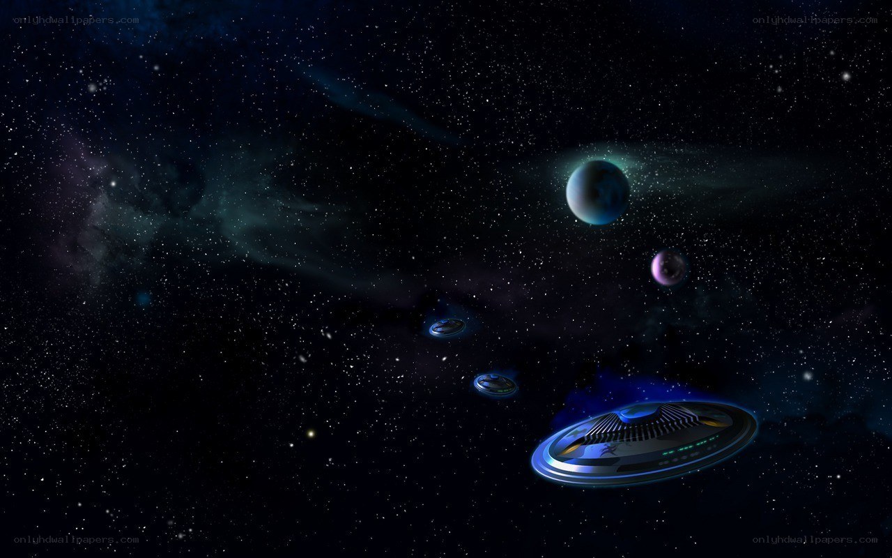 space ships in deep space