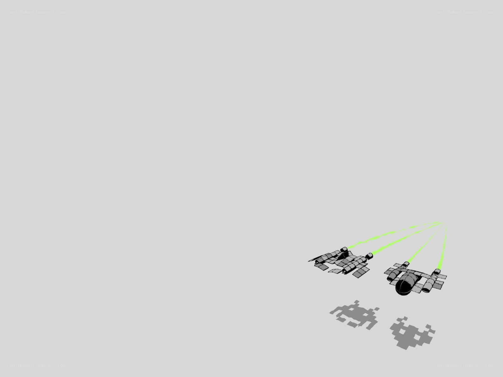 space ships shooting lasers