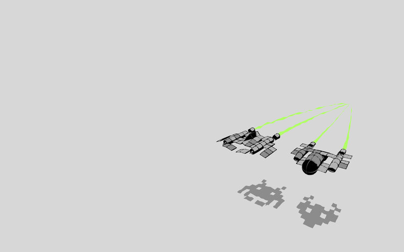 space ships shooting lasers