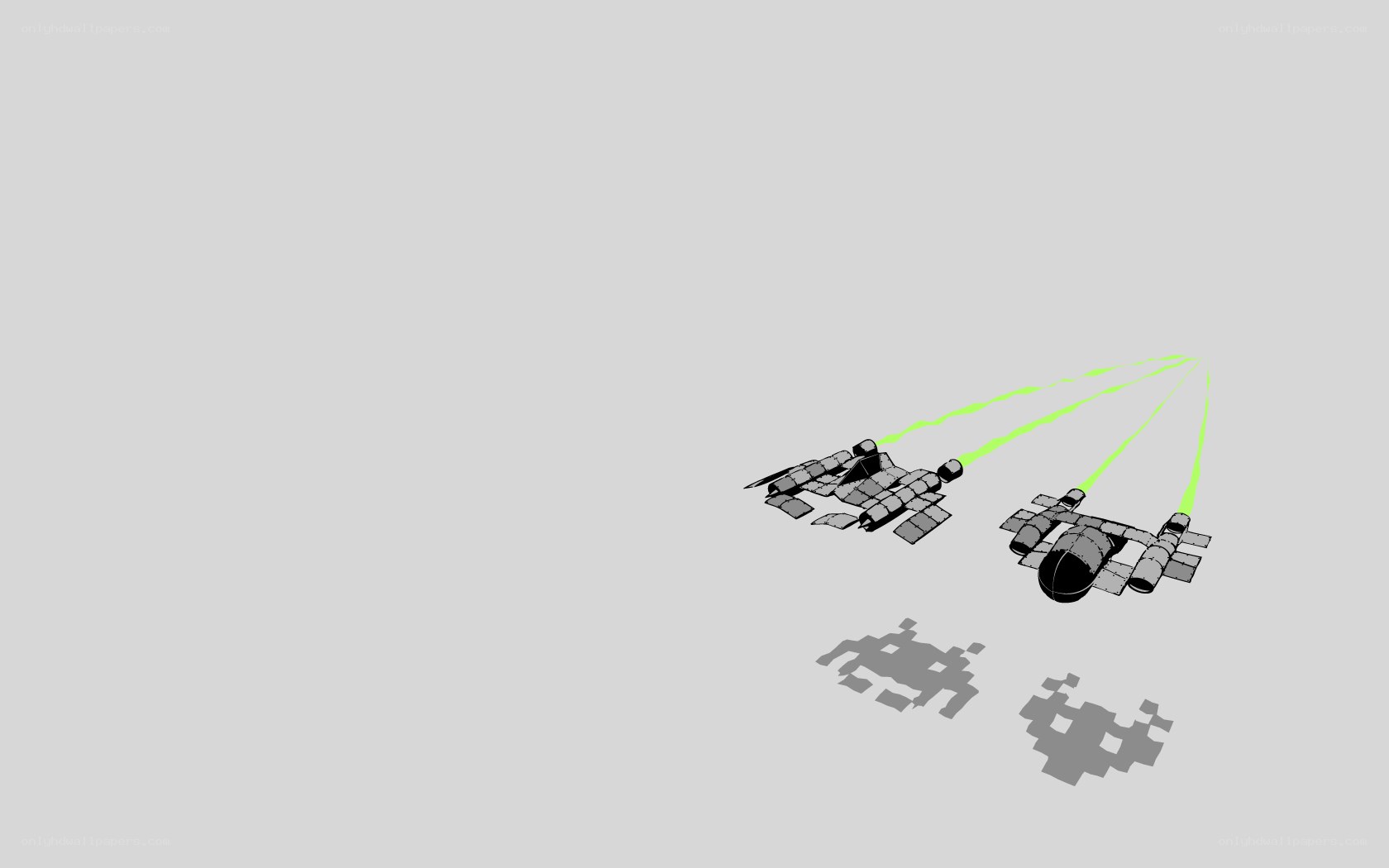 space ships shooting lasers