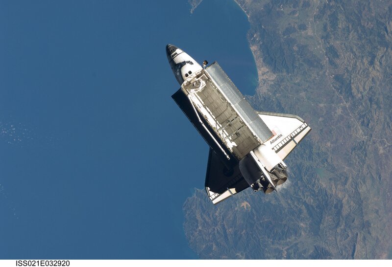 Space Shuttle Atlantis — Blue, Dramatic, Photograph