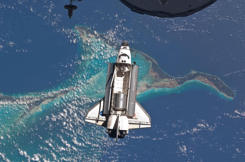 Space Shuttle Atlantis — Blue, Serene, Photograph