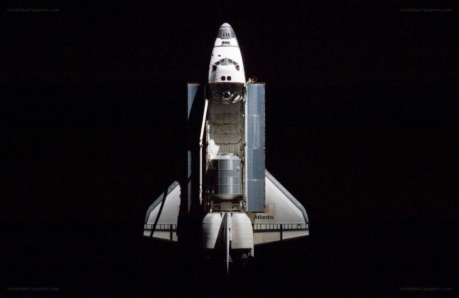 Space shuttle Atlantis in orbit
