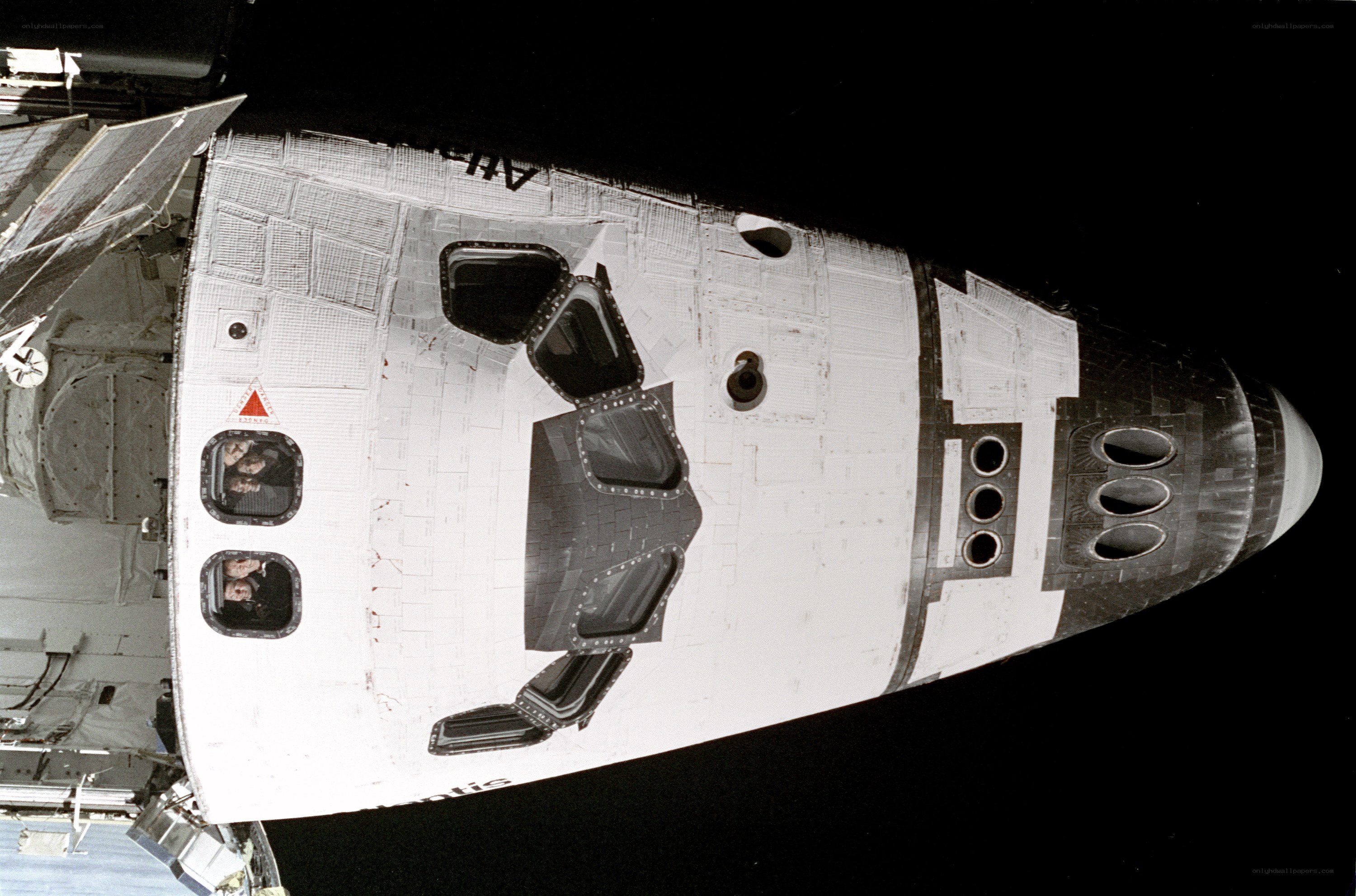 Space shuttle Atlantis in orbit