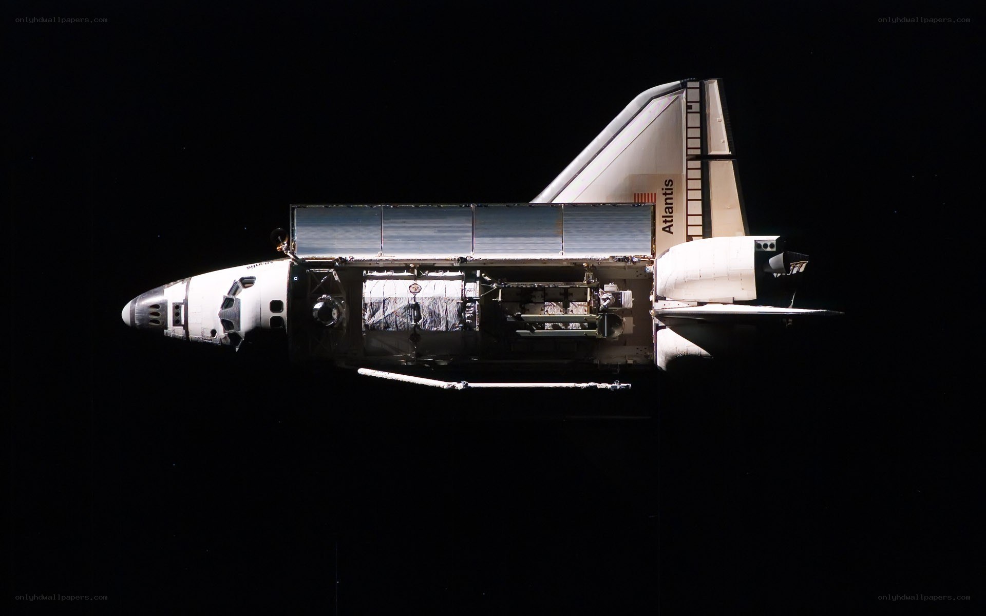 Space Shuttle Atlantis in orbit