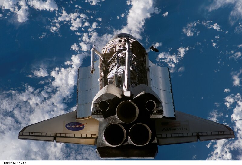 Space shuttle Atlantis in orbit